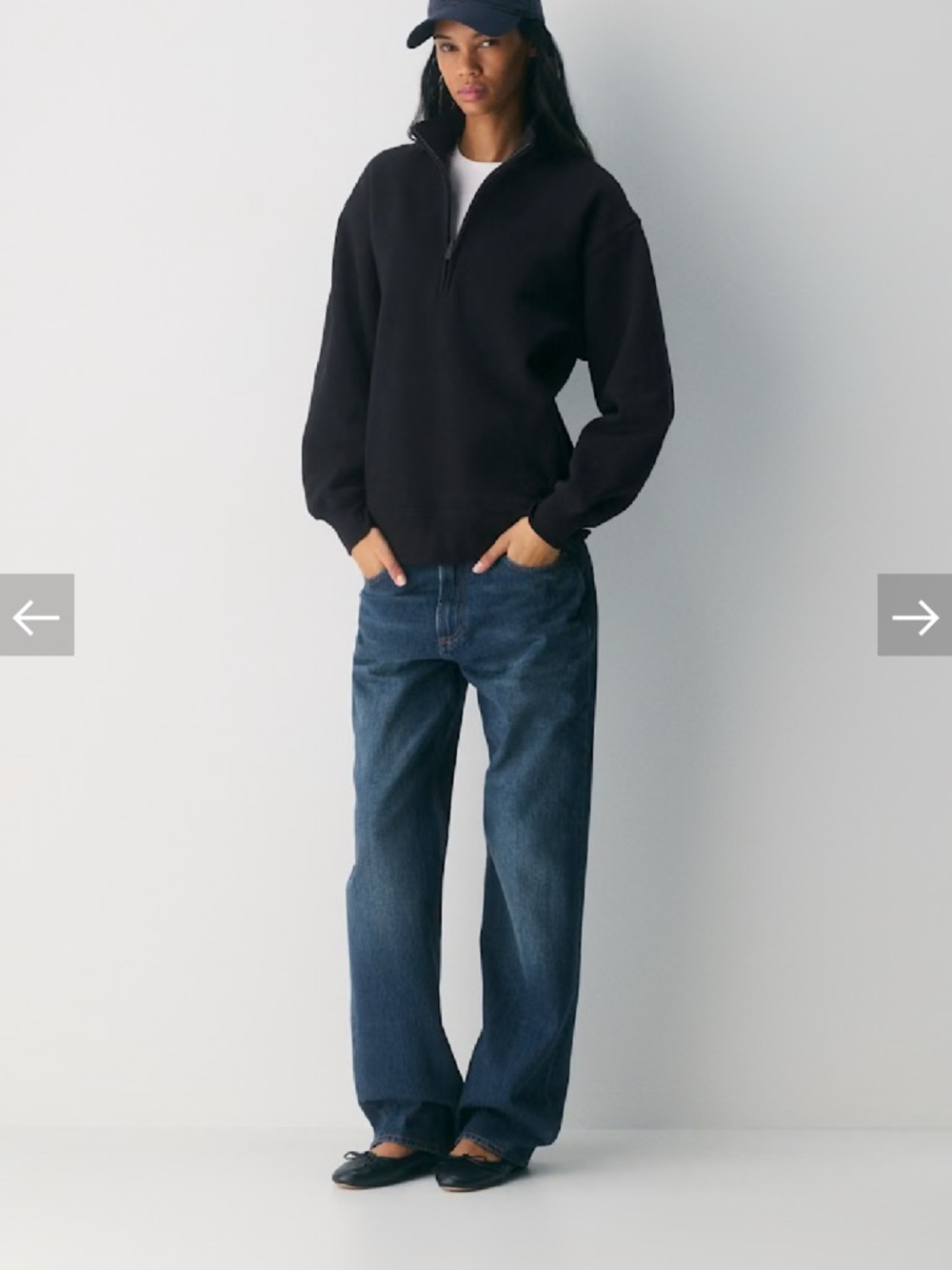 Aritzia Cozy Sweatfleece Boyfriend 1/2 Zip | Size S